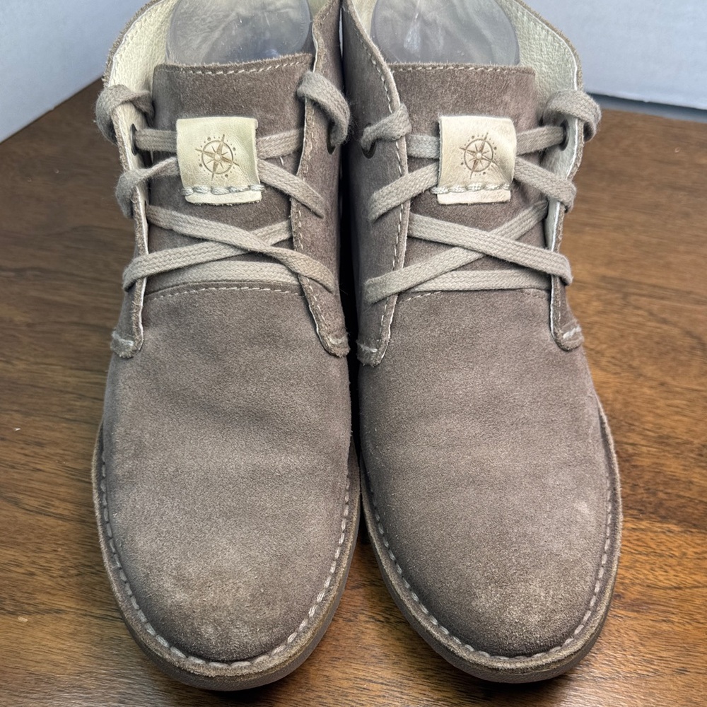 Bussola Sevilla Suede Leather Chukka Ankle Boots in Fossil Tan, Womens sz 38 / 8 - Picture 3 of 12